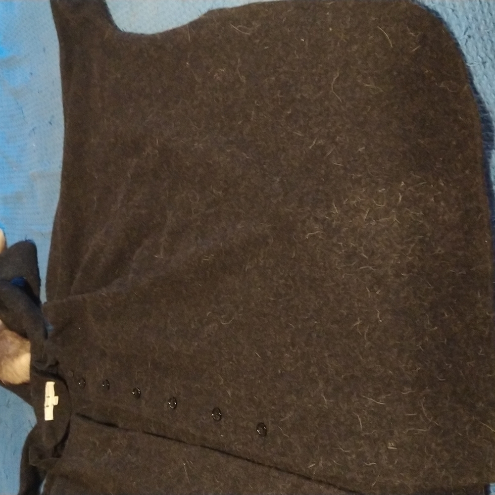Vintage 100%Wool Poncho/Coat - Picture 8 of 8